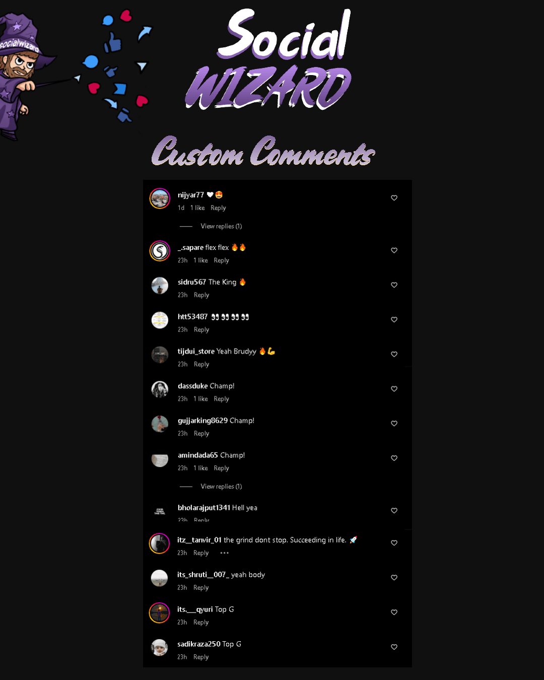 Instagram Kommentar kaufen - SocialWizard ✨